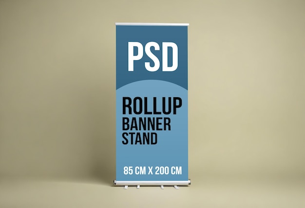 Stylish Rollup Banner Stand Mockup for Product Displays – Free Download