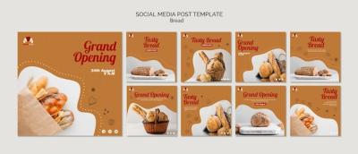 Bread Concept Social Media Post Template – Free Download