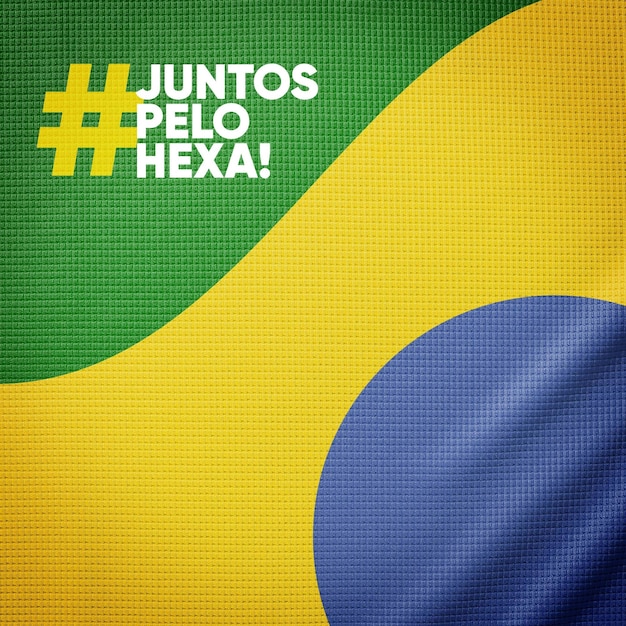 Brazil Flag Social Media Feed PSD Template – Free Download