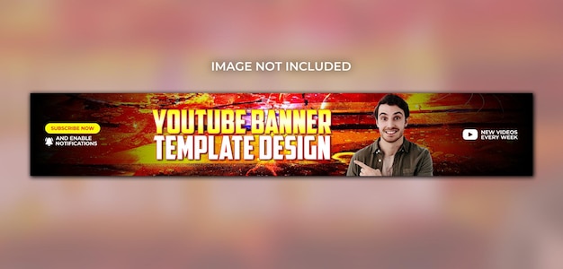 Professional YouTube Banner Cover PSD Template for Social Media – Free Download