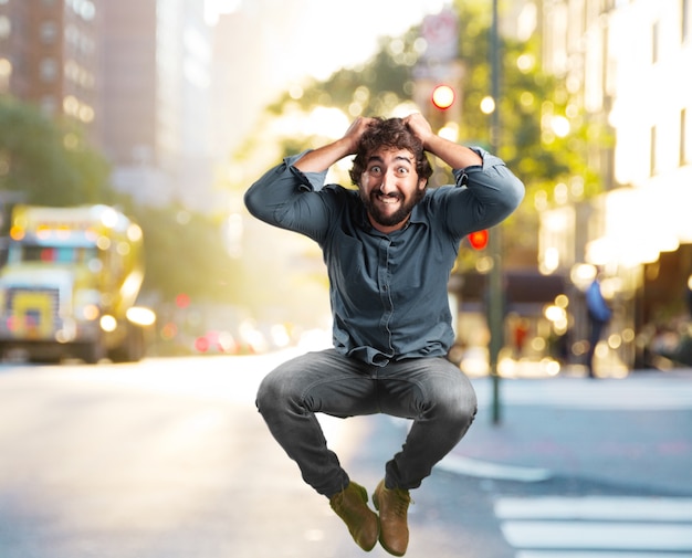 Happy Young Man Jumping – Free Download Free Stock Photo