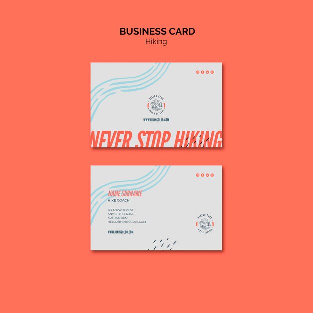 Hiking Concept Business Card Template – Free Download