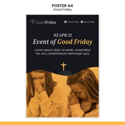 Good Friday Poster Template for Photo – Free Download