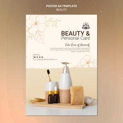 Vertical Poster Template for Personal Care and Beauty – Free Download