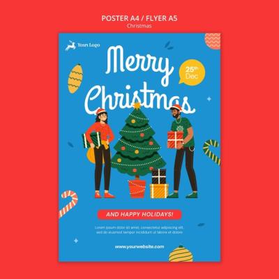 Christmas Template Design – Free Download, Free Stock Photo