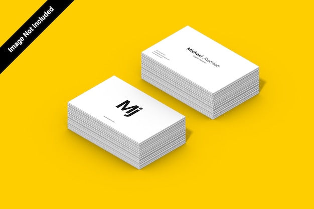 Isometric Business Card Mockup for Landscape Design – Free Download