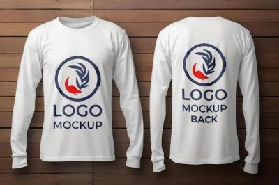 Customizable White Long Sleeve T-Shirt Template – Free to Download