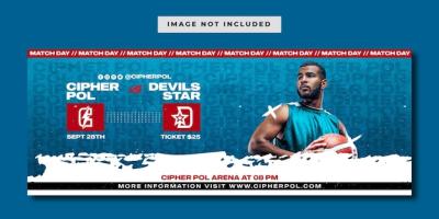 Basketball Match Social Media Banner Template – Free to Download