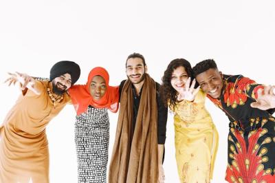 Multi-ethnic People in Traditional Dress: Celebrating Diversity and Culture – Free Stock Photo for Download