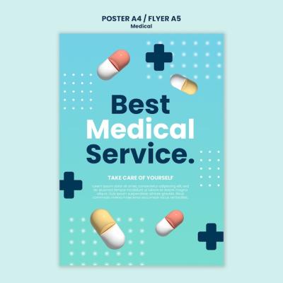 Flat Design Medical Template – Free to Download