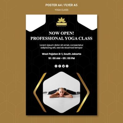 Yoga Classes Poster Template – Free Download | Download Free Stock Photo