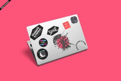 Laptop Sticker Mockup – Free Download, Free Stock Photo