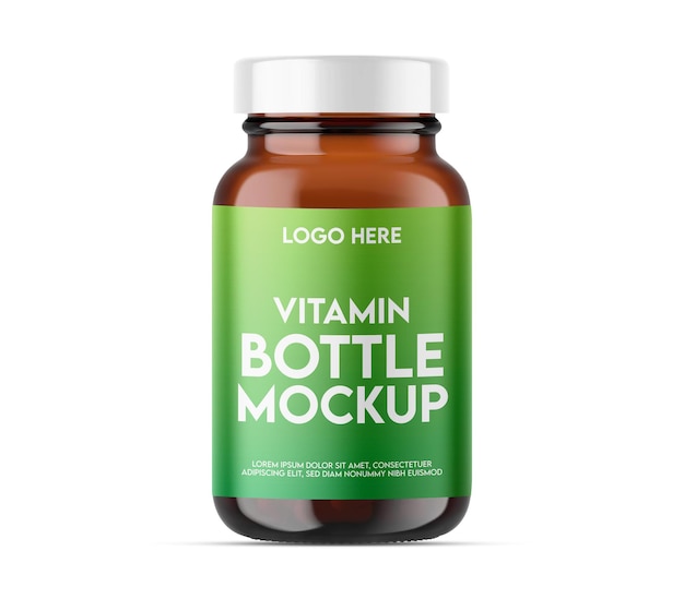 Vitamin Bottle Mockup Design – Free Download for Stunning Visuals