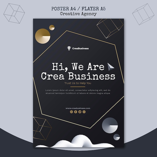 Vertical Poster Template for Business Partnering Company – Free Download