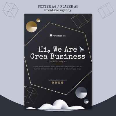 Vertical Poster Template for Business Partnering Company – Free Download