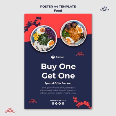 Ramen Offer Poster Template – Free Download