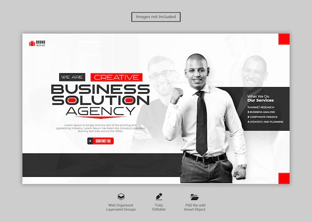 PSD Digital Marketing Agency and Corporate Web Banner Template – Free Download