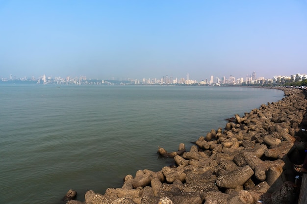 Embankment of Mumbai with Large Stones and Sky – Free Stock Photo for Download