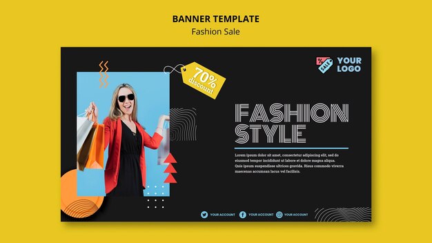 Fashion Sale Concept Banner Template – Free Download, Free Stock Photo