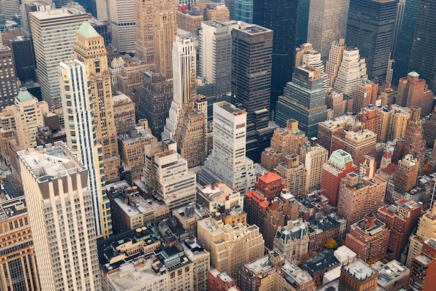 Stunning Aerial View of Manhattan Skyline in New York City – Free Download