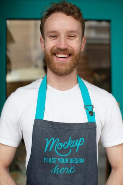 Smiling Man in an Apron – Free Stock Photo for Download