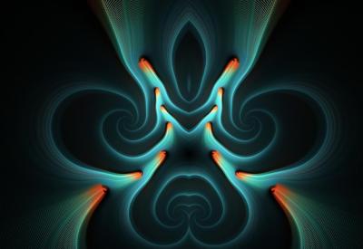 Stunning Fractal on Black Background – Free Download