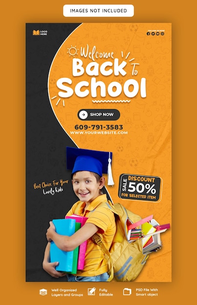 Back to School Instagram and Facebook Story Template – Free Download