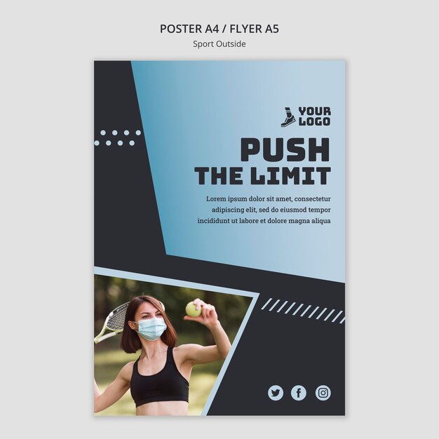 Sport Outside Poster Template Theme – Free Download