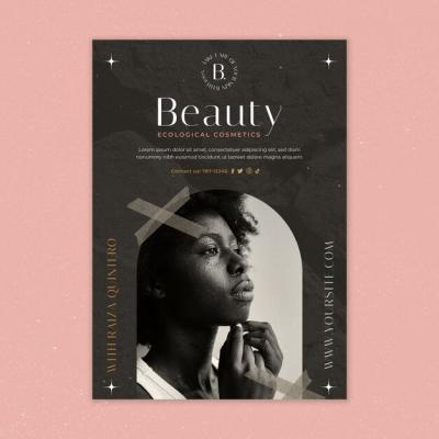 Beauty Poster Template Design for Creative Projects – Free Download