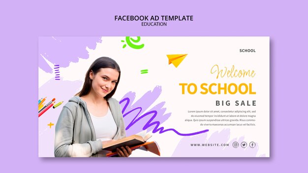 Flat Design Education Template – Free Download