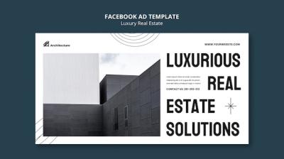 Luxury Real Estate Facebook Template – Free Download