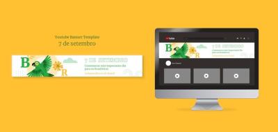 Flat Design Brazil Independence Day Template – Free Download