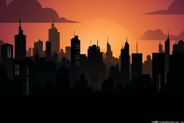 Cityscape Silhouette Design – Free Download