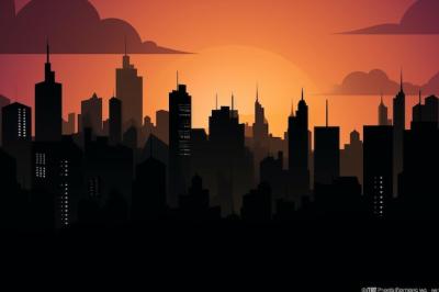 Cityscape Silhouette Design – Free Download