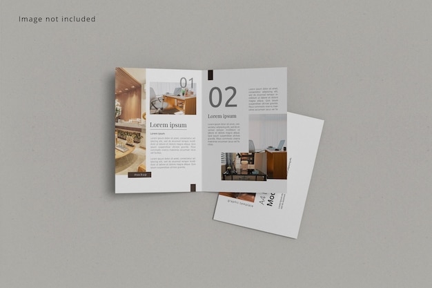 A4 Bifold Brochure Mockup – Free Download