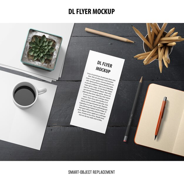 DL Flyer Mockup – Free Download, Free Stock Photo