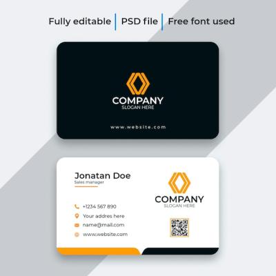 Elegant Modern Business Card Design Template – Free Download