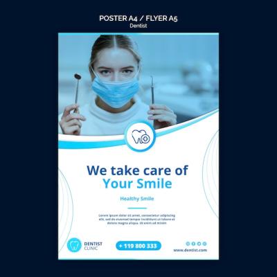 Dentist Poster Template – Free to Download High-Quality PSD