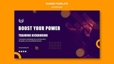 Power Kickboxing Banner Template – Free Download