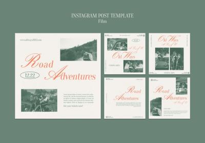 Vintage Film-Inspired Instagram Post Templates for Free Download