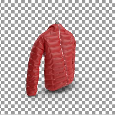 3D Red Jacket on Isolated Transparent Background – Free Download