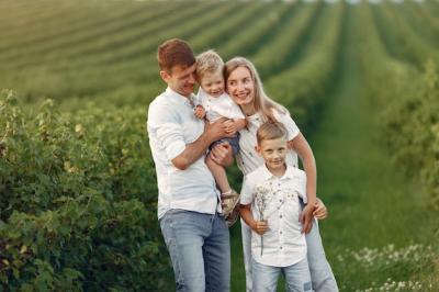 Cute Family Enjoying Time in a Summer Field – Free Stock Photo, Download Free