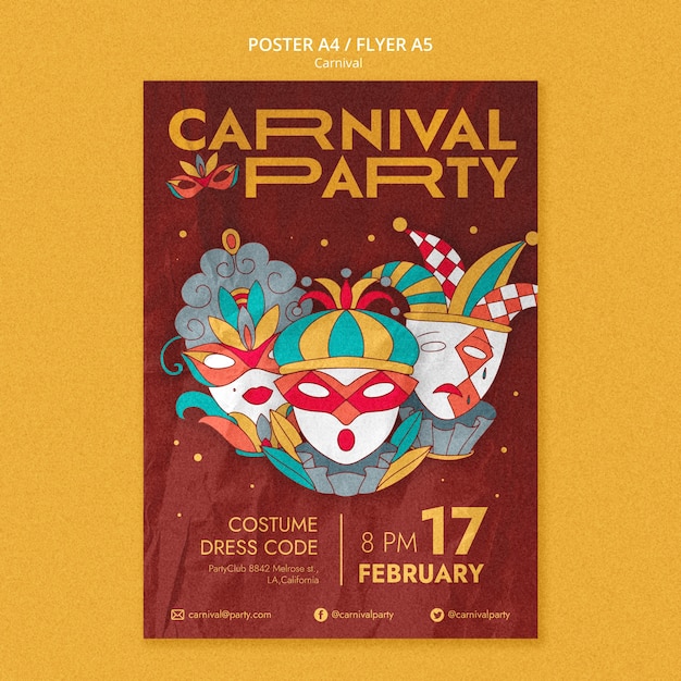 Flat Design Carnival Template – Free Download