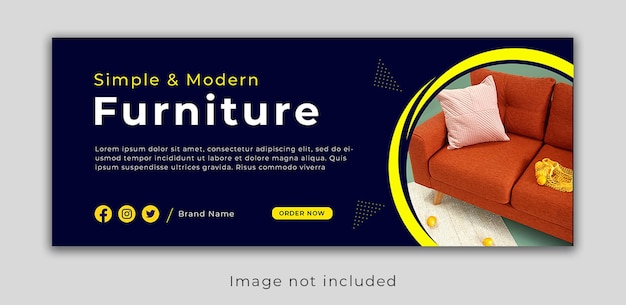 Professional PSD Furniture Facebook Cover Page Template – Free Download