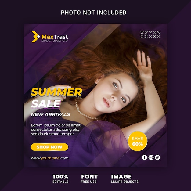 Fashion Sale Advertising Template for Instagram – Free Download