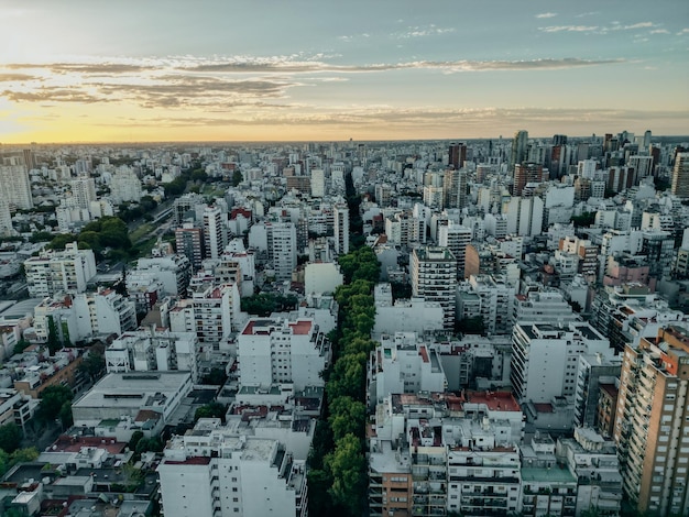 Aerial View of District Colegiales, Buenos Aires, Argentina – Free Stock Photo Download