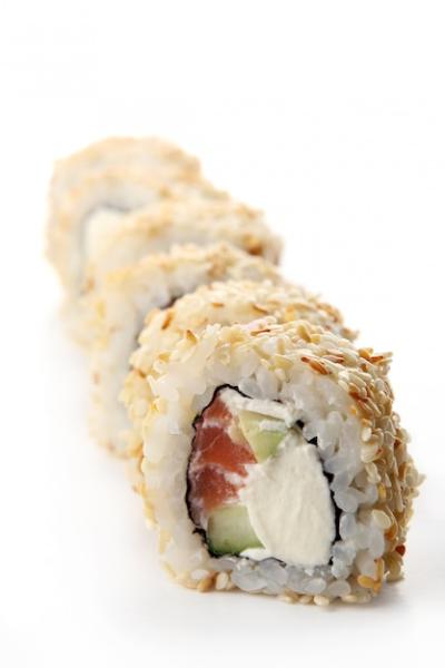 A Fresh and Tasty Sushi Roll – Free to Download Stock Photo