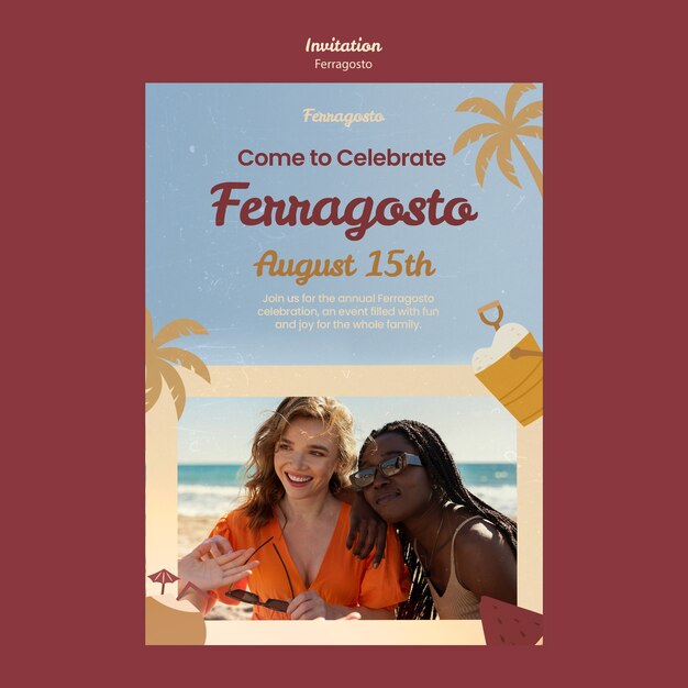 Ferragosto Celebration Invitation Template – Free Download