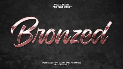 Bronzed Text Effect – Free Download for Stunning PSD Templates