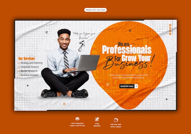 Corporate Web Banner Template for Digital Marketing Agencies – Free Download